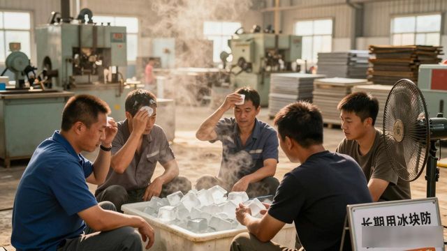 车间高温不用愁 沈阳防暑降温冰块成了工人的救命凉方
